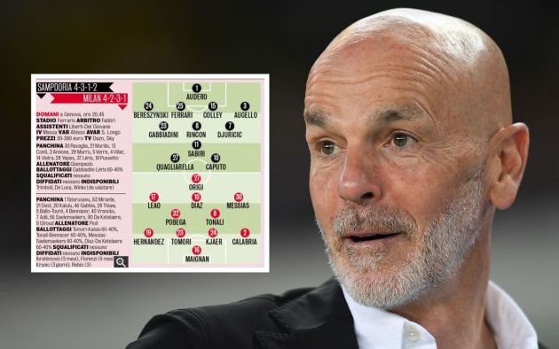 Pioli Sampdoria-Milan